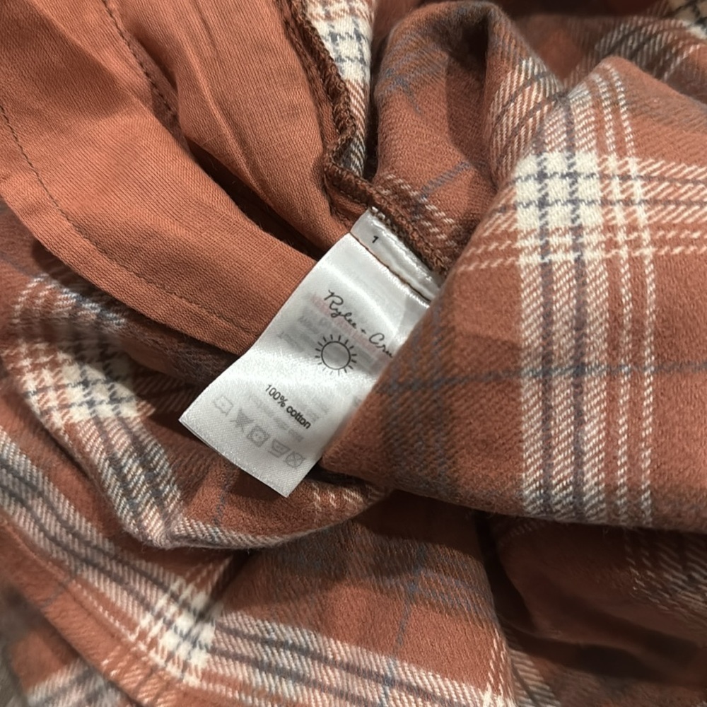 NWT RYLEE + CRU ELENI DRESS / BROWN PLAID 6-7 - Picture 9 of 9